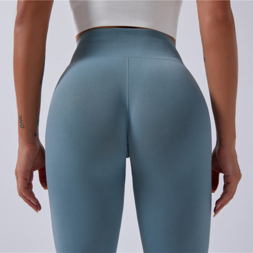 Blue Bubble Butt Gym Pants High Waist Fitness Tights Yoga Leggings PQYJ003A