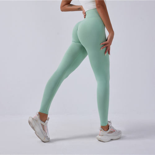 Green Bubble Butt Gym Pants High Waist Fitness Tights Yoga Leggings PQYJ003B