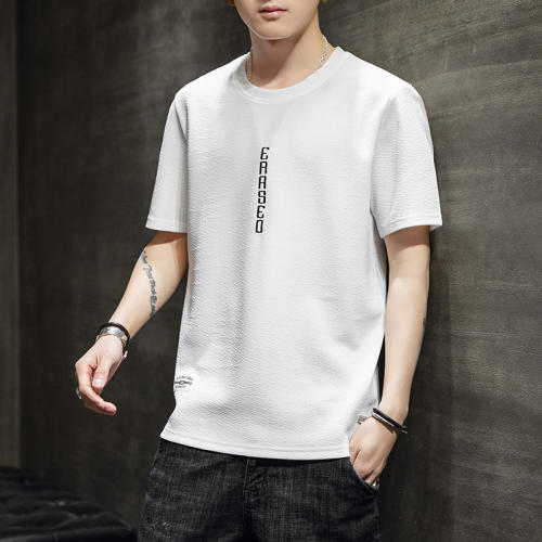 White Summer Men T-shirt For Travel Fashion Casual Tops RL8160C