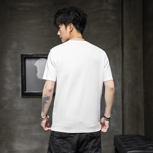 White Summer Men T-shirt For Travel Fashion Casual Tops RL8160C