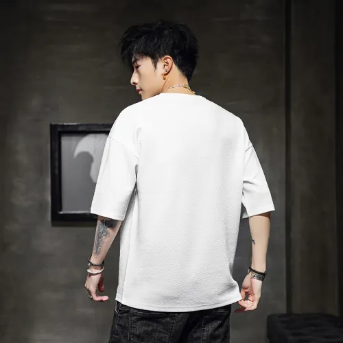 White Fashion Hoodies Casual T Shirts Summer Cotton T-shirt For Men RL8152B