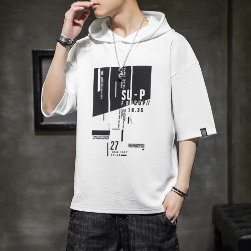 White Summer Cotton T-shirt For Men Fashion Hoodies Casual T Shirts RL8155B