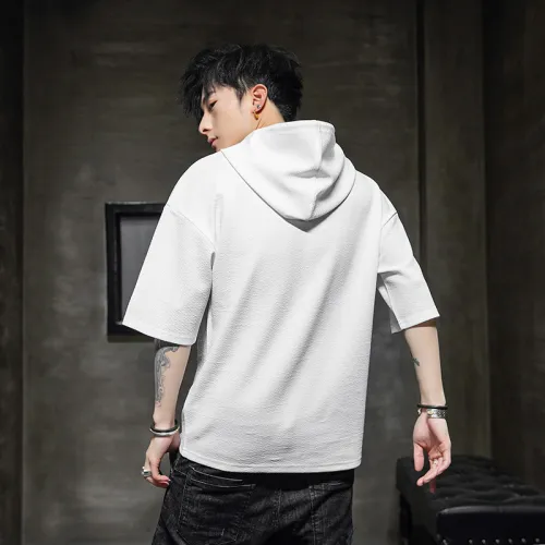 White Summer Cotton T-shirt For Men Fashion Hoodies Casual T Shirts RL8155B