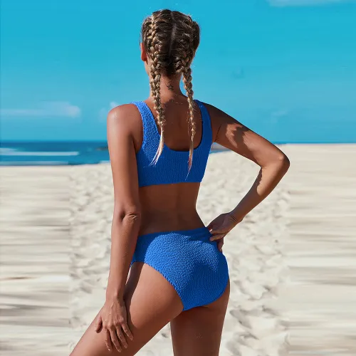Solid Color Bikini for Women Sexy Padded Bathing Suit PQ411742A