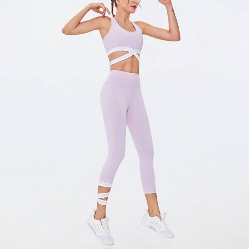 Grey Fitness Bras with Sport Leggings Women Bubble Butt Yoga Outfits PQGS30030C