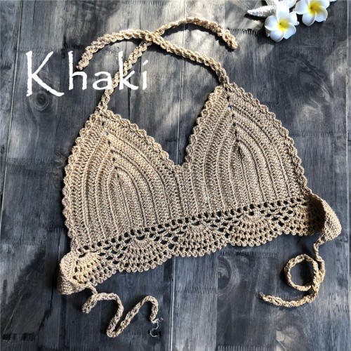 Summer Crochet Bikini Bras Sexy Beach Wear Women Swimwear PQ6906