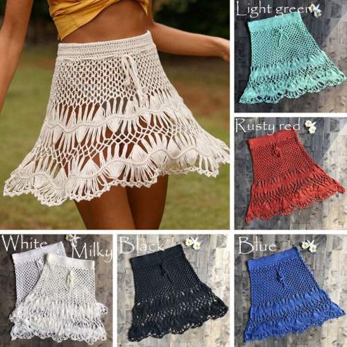 Summer Beach Skirts Bikini Sexy Women Crochet Swimwear PQ5909A