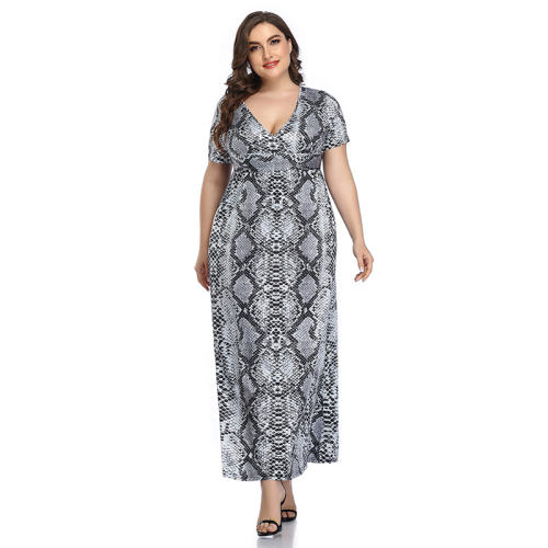 Summer Maxi Dresses For Women Boa Printed Boho Dress PQLQ096A