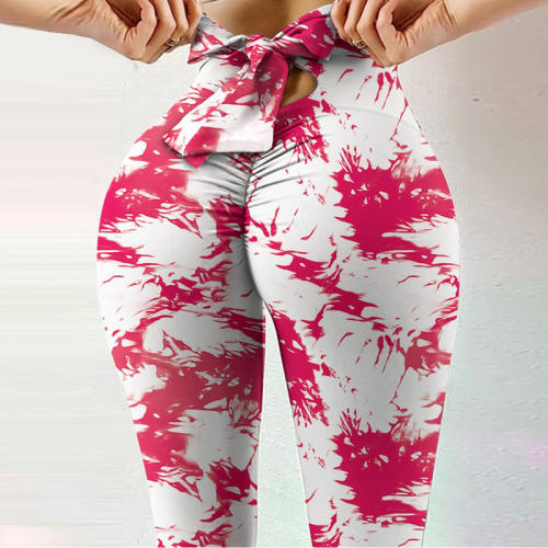 Camouflage Print Leggings Bubble Butt Yoga Outfits Women Activewear PQP1002E