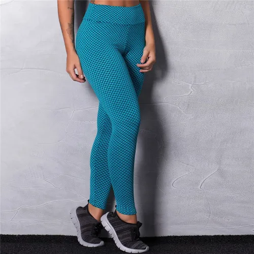 Black Bubble Butt Yoga Outfits High Waist Leggings Women Activewear PQ865B