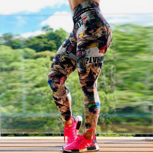 Bubble Butt Yoga Pants Digital Print Leggings Women Active Wear PQ1413
