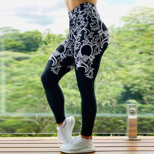 Bubble Butt Yoga Pants Digital Print Leggings Women Active Wear PQ1421
