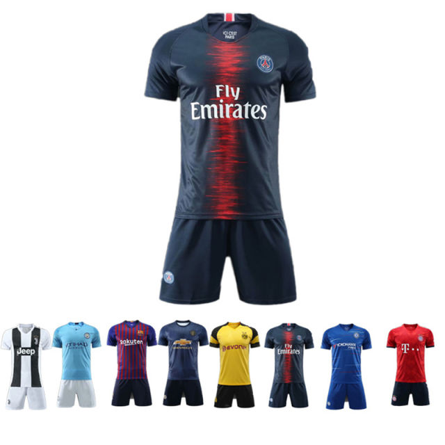 BAR Adult European Club Soccer Jersey Football Clubs Clothes PQEU001