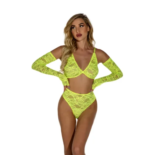 Green Sexy Bra With Panties Lace Underwear For Women Lingerie PQ4008C