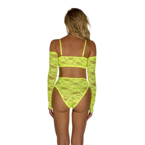 Green Sexy Bra With Panties Lace Underwear For Women Lingerie PQ4008C
