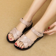 Soft Sole Lightweight Shoes Mom Leather Sandals Women's Summer Sandals PQ918C
