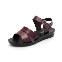Women Summer Sandals Mom Sandals Wearable Leather Shoes Foothold PQ106