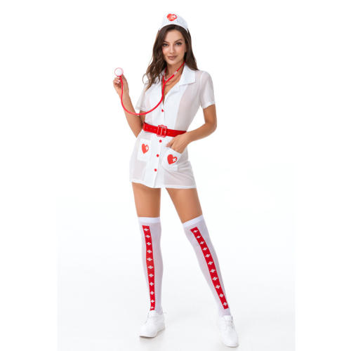Sexy Nurse Costumes Women Halloween Fancy Dresses Cosplay Uniform PQ4882