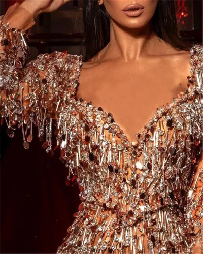 Women Sequin Evening Dresses Fashion Night Club Dress PQ81649