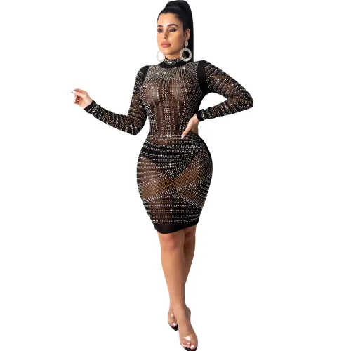 Women Fashion Club Dresses Sexy Sequin Clubwear Mini Dress PQ8865