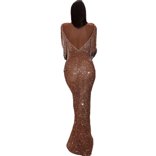 Sexy Sequin Prom Dress Women Blingbling Evening Dresses PQ160