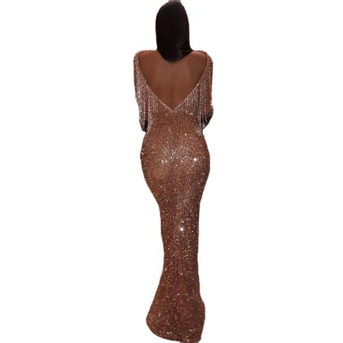Sexy Sequin Prom Dress Women Blingbling Evening Dresses PQ160