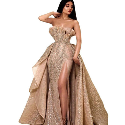 Sexy Floor Length Cocktail Dress Women Elegant Evening Dresses PQ8728
