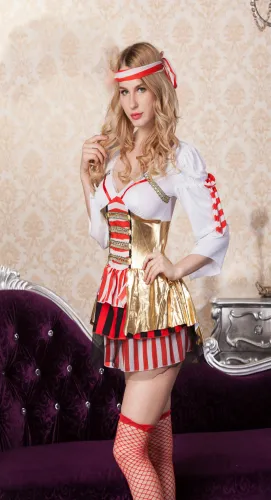 Sexy Halloween Pirate Cosplay Costume Women Carnival Fancy Dress PQ80781