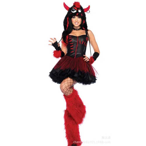 Winter Faux Fur Animal Uniform Sexy Carnival Cosplay Elf Costume PQ80639