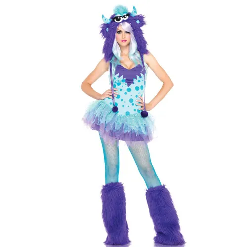 Sexy Carnival Cosplay Elf Costume Winter Faux Fur Animal Uniform PQ80682