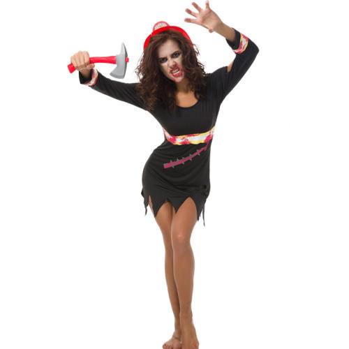 Halloween Adult Costume Female Fire Masquerade Performance Costume PQ80883
