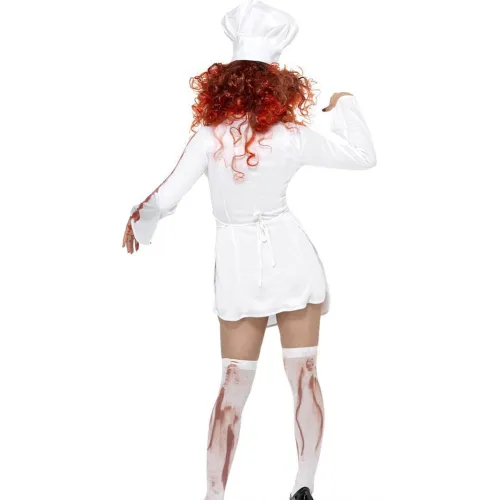Horror Bloody Female Chef Costumes Halloween Cosplay Fancy Dresses PQ80891