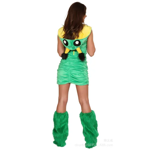 Faux Fur Caterpillar Carnival Uniform Fairy Tale Cosplay Animal Costume PQ80640