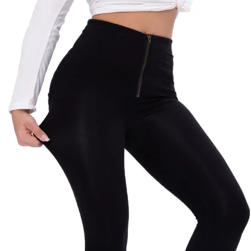 Black High Waist Knit Trousers Bubble Butt Knit Pants PQANZ-HWDDKnit001B