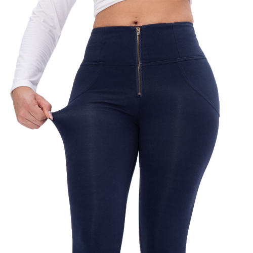 Black High Waist Knit Trousers Bubble Butt Knit Pants PQANZ-HWDDKnit001B
