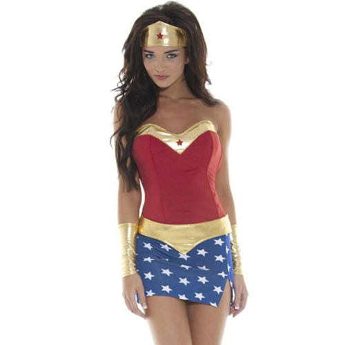 America Movie Fancy Dress Halloween Costume Super Heroine Costume PQ208192
