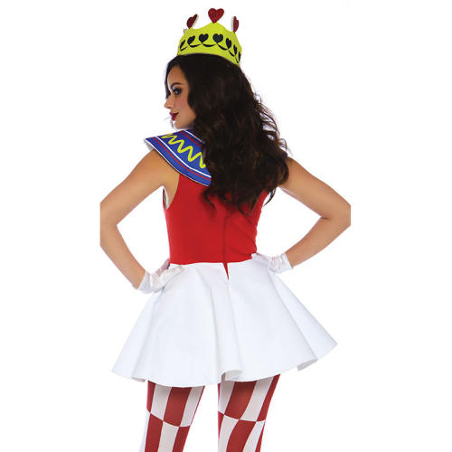 Halloween Queen of Hearts Costume Playing Card Hearts Sexy Dress PQ00016