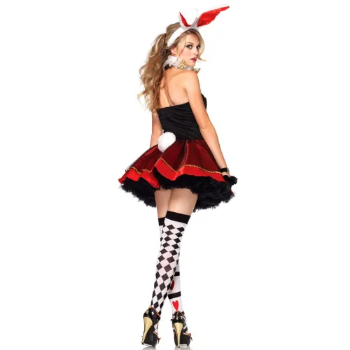 Sexy Queen of Hearts Costume Bunny Cosplay Fancy Dress PQ1620