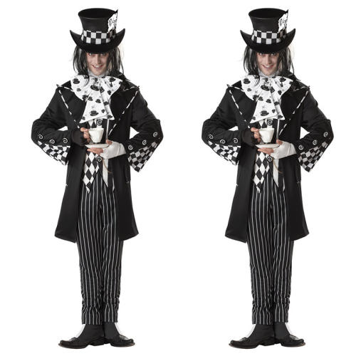 Alice in Wonderland Mad Hatter Stage Performance Costume Trainer Uniform PQ009