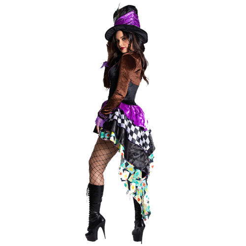 Alice in Wonderland Costume Mad Hatter Magician Uniform PQ00017