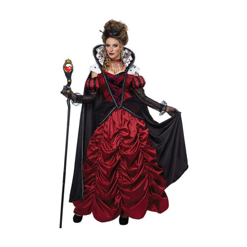 Halloween Alice in Wonderland Costume Red Queen Performance Fancy Dress PQ00024