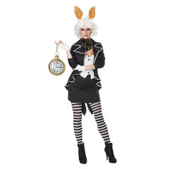 Alice in Wonderland Clown Costume Sexy Bunny Cosplay Fancy Dress PQ00014B