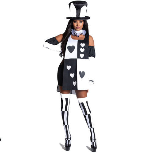 Adult Sexy Clown Fancy Dresses Alice in Wonderland Costume PQ0012