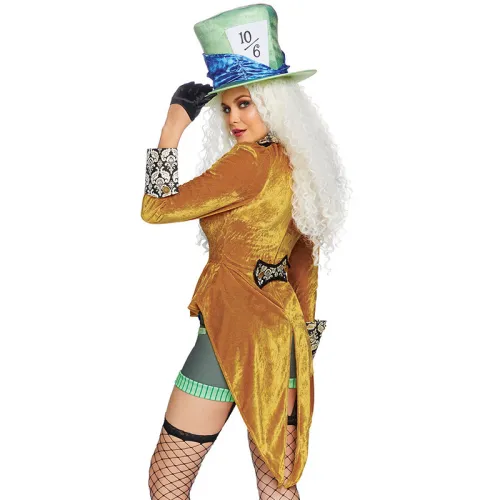 Alice in Wonderland Queen Costume Adult Sexy Magician Fancy Dress PQ00017