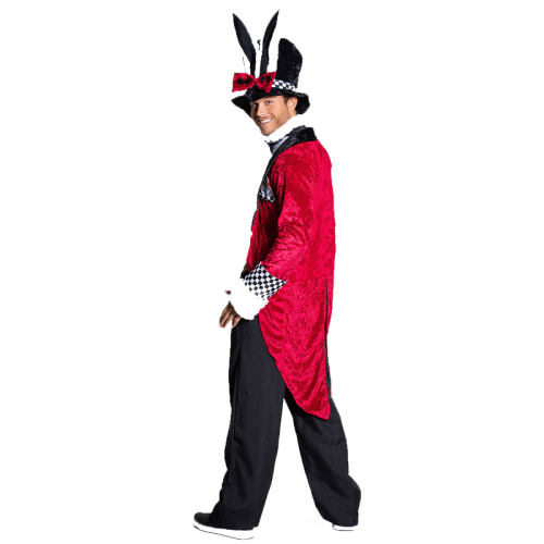 Men Bunny Cosplay Outfits Alice in Wonderland Magician Costume PQA001B