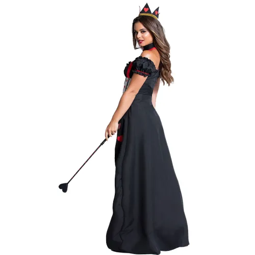 Halloween Cosplay Fancy Dress Carnival Queen of Hearts Costume PQ00018B