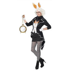 Alice in Wonderland Clown Costume Sexy Bunny Cosplay Fancy Dress PQ00014B