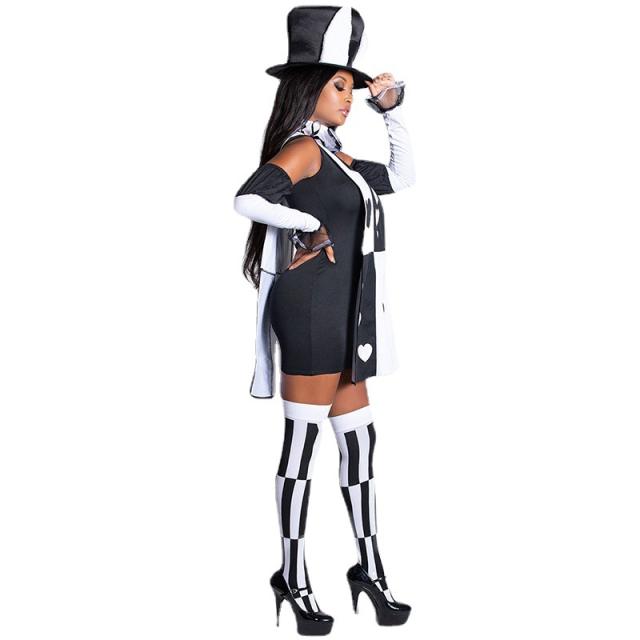 Adult Sexy Clown Fancy Dresses Alice in Wonderland Costume PQ0012