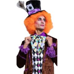 Men Alice in Wonderland Clown Costume Mad Hatter Magician Uniform PQA001