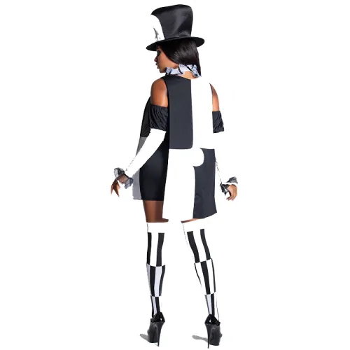 Adult Sexy Clown Fancy Dresses Alice in Wonderland Costume PQ0012